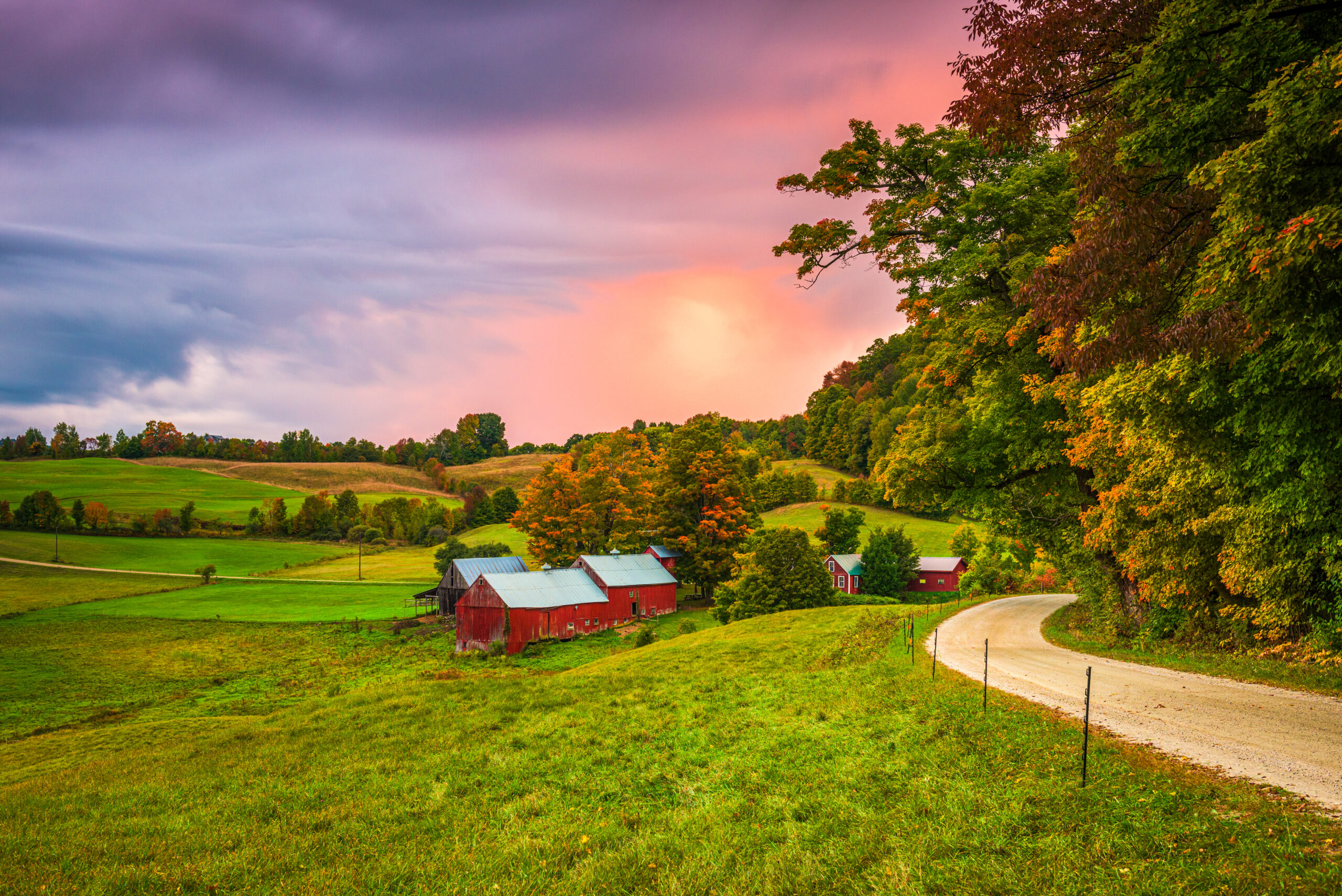vermont farm and scenery where the Kahm Center is located
